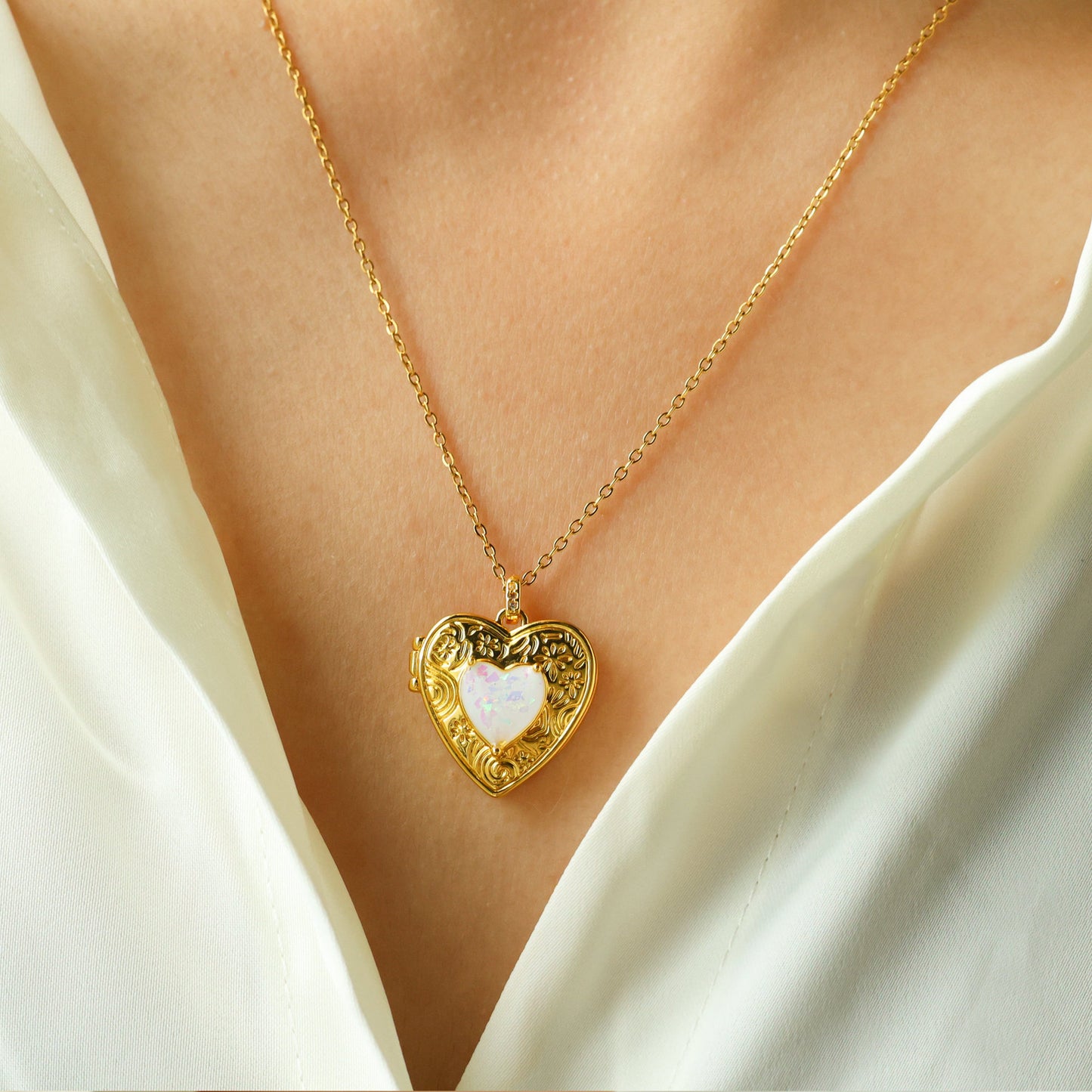 Valentine's Day Special-interest Design Love Pendant Necklace Copper Plated Real Gold