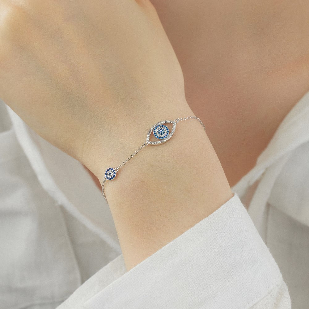 Pulsera elegante de lujo con luz de interés especial con diseño de modelado de ojos azules de alta calidad